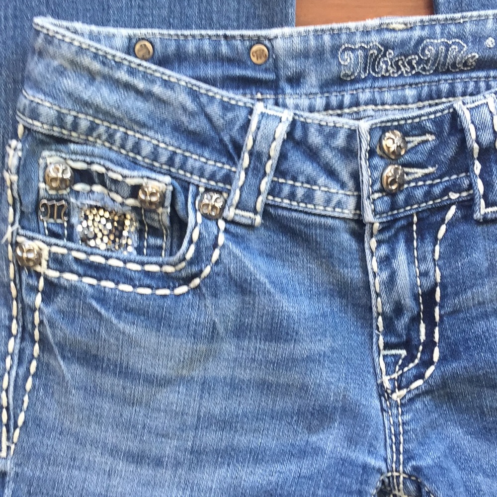 Miss Me Flap Pocket Jeans w Bling 💗 27 Boot - Picture 4 of 8